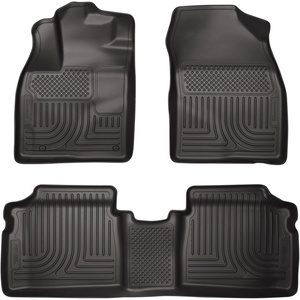 image:imageHusky Liners Weatherbeater Floor Mats  Fits 20122015 Toyota Prius Plug  in  Front amp 2nd Row 3pc Black  9893120122015 Prius PlugIn  Front  2nd Row