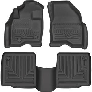 image:imageHusky Liners Weatherbeater Floor Mats  Fits 20152019 Ford Explorer  Front amp 2nd Row 3pc Black  93661