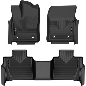 image:imageHusky Liners Weatherbeater Floor Mats  Fits 20232026 Toyota Sequoia  Front amp 2nd Row 3pc Black  95281