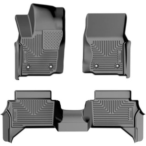 image:imageHusky Liners Weatherbeater Floor Mats  Fits 20242026 Toyota Tacoma  Hybrid Double CAB ONLY  Front amp 2nd Row 3pc Black  99281
